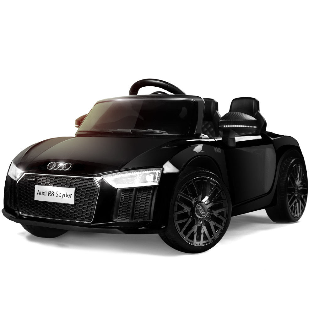 LICENSED AUDI R8 Kids Ride On Car Toy Spyder Electric Remote Control Black 12V