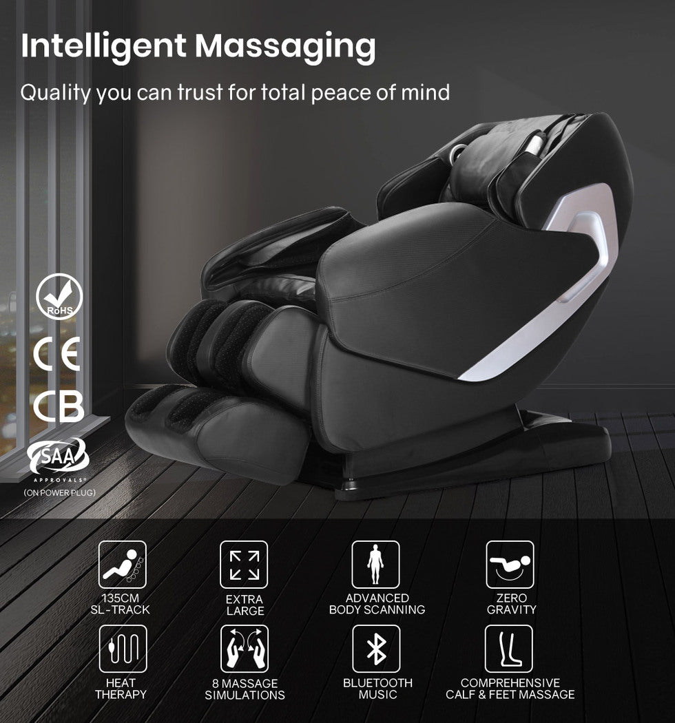 FORTIA Electric Massage Chair Full Body Shiatsu Recliner Zero Gravity Heating Massager, Remote Control