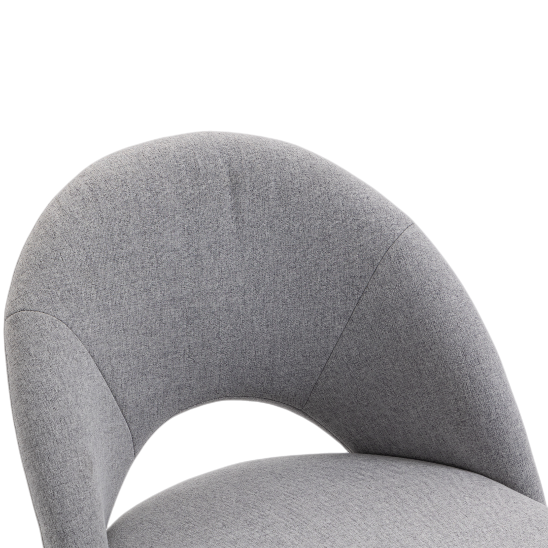 Fabric Office Chair Computer Upholstered Swivel Home Desk Chair  Grey