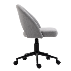 Fabric Office Chair Computer Upholstered Swivel Home Desk Chair  Grey