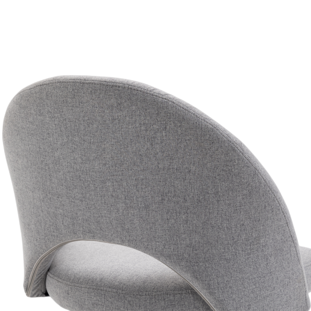 Fabric Office Chair Computer Upholstered Swivel Home Desk Chair  Grey