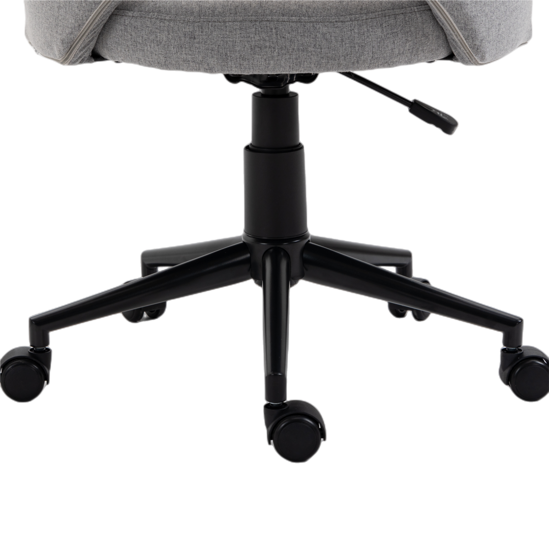 Fabric Office Chair Computer Upholstered Swivel Home Desk Chair  Grey