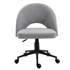 Fabric Office Chair Computer Upholstered Swivel Home Desk Chair  Grey