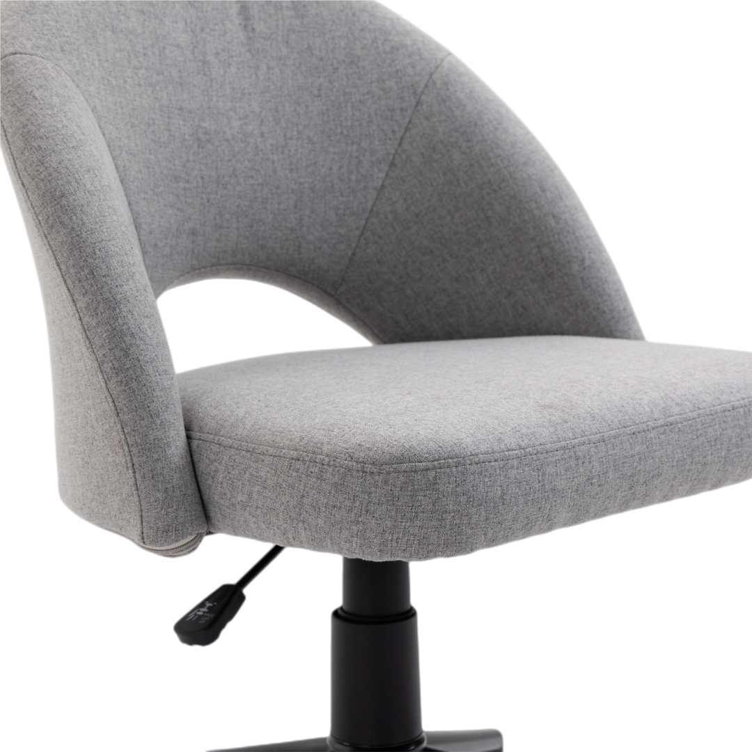 Fabric Office Chair Computer Upholstered Swivel Home Desk Chair  Grey