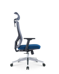 EKKIO Ava - Office Chair (Grey & Blue) EK-OC-102-SQ