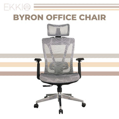 EKKIO Byron - Office Chair (Silver) EK-OC-103-SQ / EK-OC-103-BST