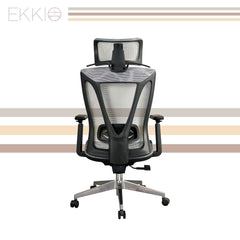 EKKIO Byron - Office Chair (Silver) EK-OC-103-SQ / EK-OC-103-BST