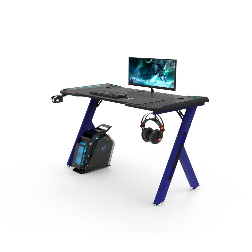 EKKIO RGB Gaming Desk Y Shape Blue 140cm EK-GD-103-AL