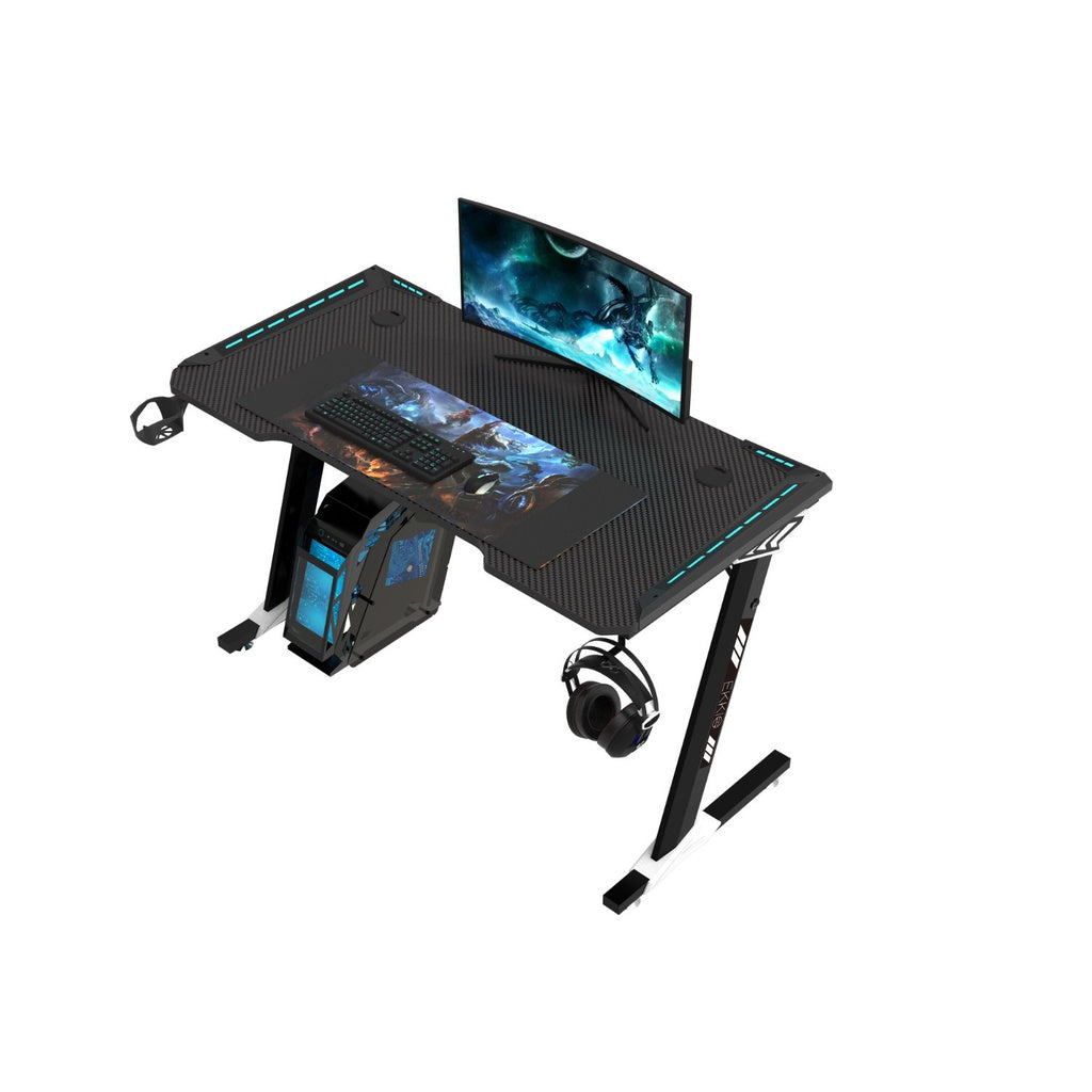 EKKIO RGB Gaming Desk Z Shape Black 120cm EK-GD-106-AL