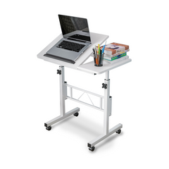 EKKIO Mobile Desk Half Tilt White EK-MD-100-VAC