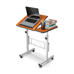 EKKIO Mobile Desk Half Tilt Oak EK-MD-102-VAC