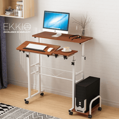 EKKIO Mobile Desk Detachable Sideboard Oak EK-MD-105-VAC