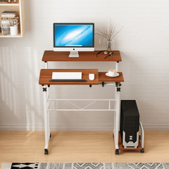 EKKIO Mobile Desk Detachable Sideboard Oak EK-MD-105-VAC