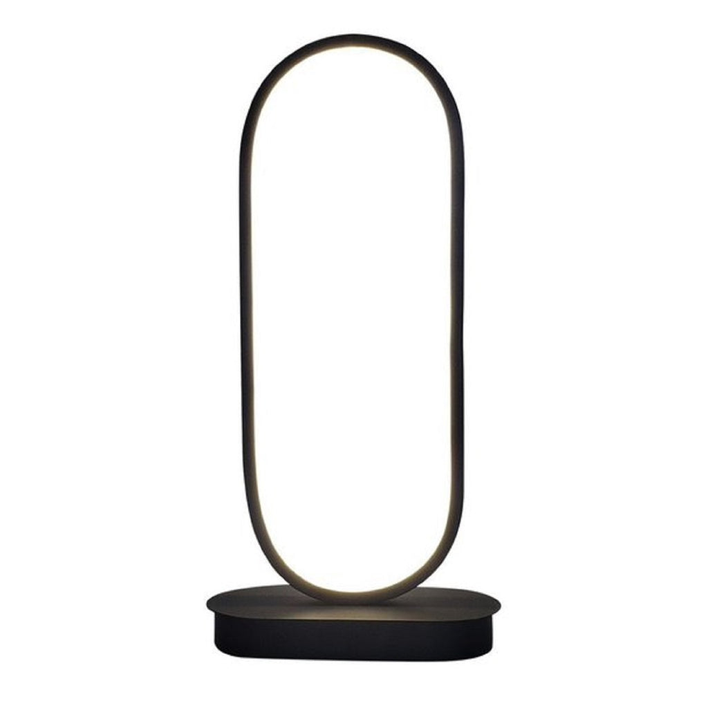 GOMINIMO LED Aluminium Desk Night Lamp Oval Shape (Black)