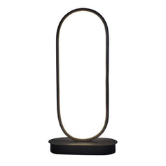 GOMINIMO LED Aluminium Desk Night Lamp Oval Shape (Black)