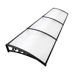 NOVEDEN Window Door Awning Canopy Outdoor UV Patio Rain Cover Clear White 1M X 3M Type 3 NE-AG-106-SU