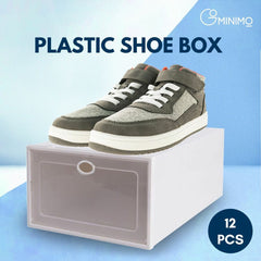 GOMINIMO Plastic Shoe Box 12pcs (White)