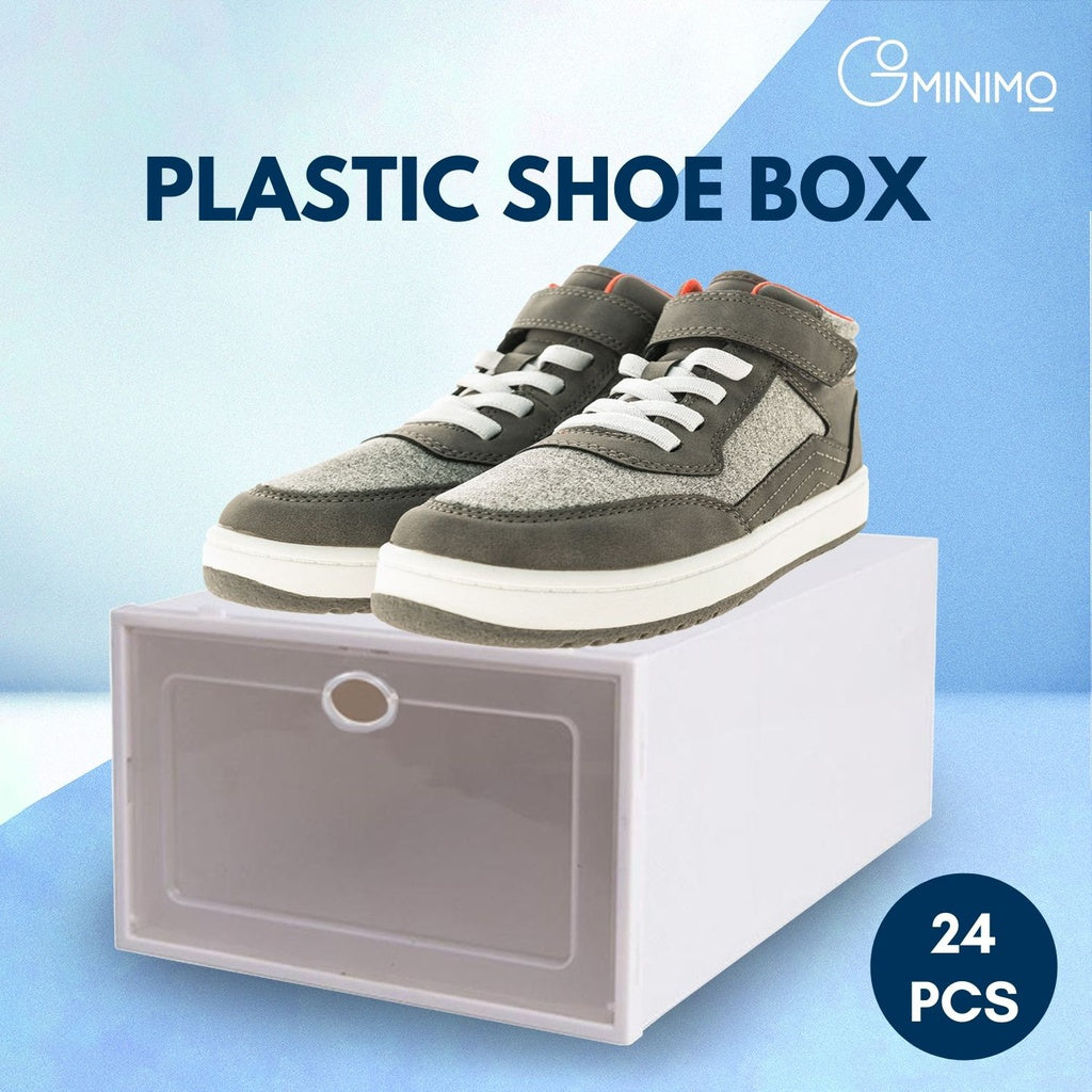 GOMINIMO Plastic Shoe Box 24 pcs (White)