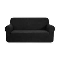 GOMINIMO Polyester Jacquard Sofa Cover 3 Seater (Black) HM-SF-103-RD.