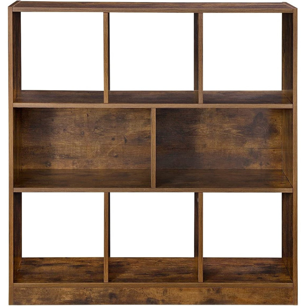 VASAGLE Bookcase with Open Shelves Rustic Brown LBC55BX