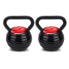 Powertrain 2x Adjustable Kettlebells Weights Dumbbell 18kg