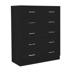 Sarantino Tallboy Dresser 6 Chest Of Drawers Table Cabinet Bedroom Storage Black