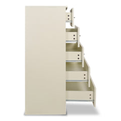 Sarantino Tallboy Dresser 6 Chest Of Drawers Cabinet 85 X 39.5 X 105 - White