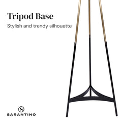 Sarantino Metal Tripod Electric Floor Lamp Gradient Finish