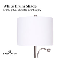 Sarantino 2-in-1 Table Lamp with LED Reading Light