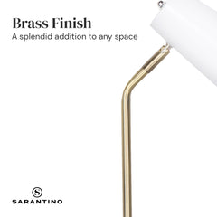 Sarantino Electric Reading Light Table Lamp Brass Finish - White