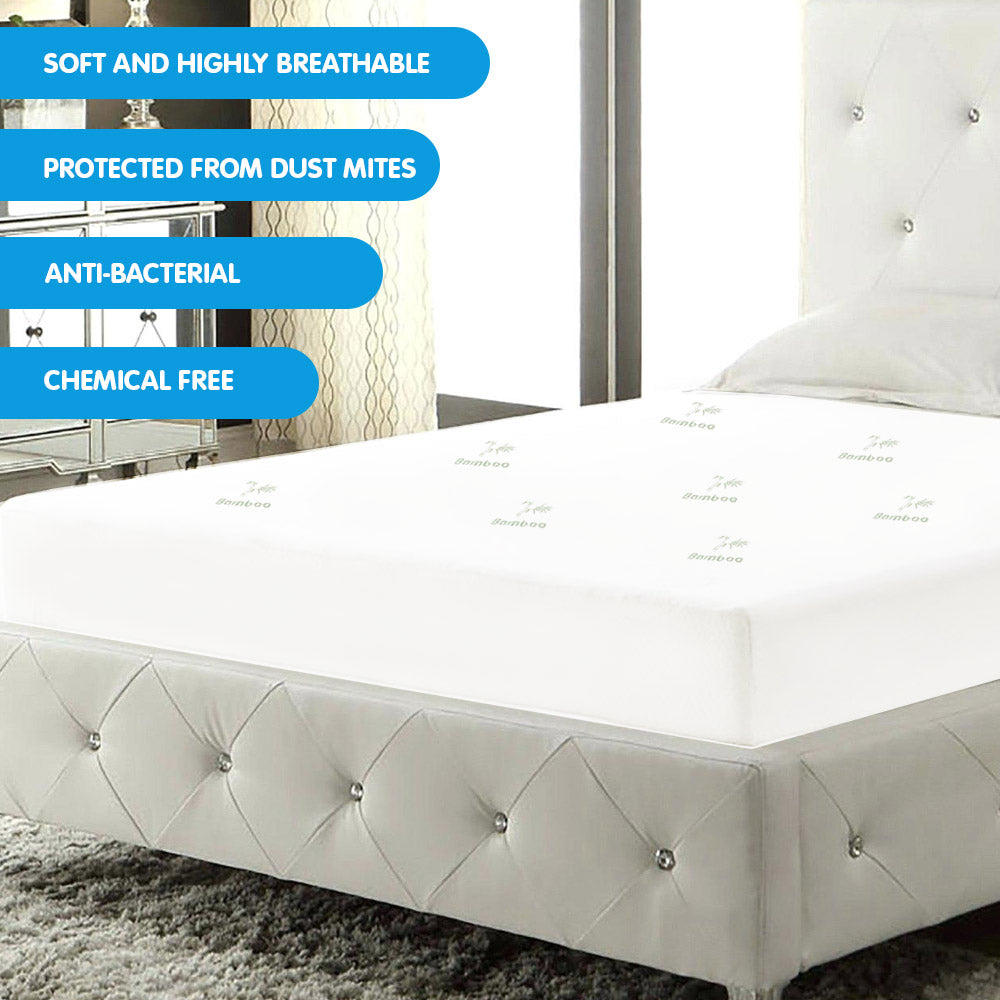 Laura Hill Bamboo Mattress Protector- Double