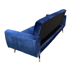 Sarantino Ava 3-seater Tufted Velvet Sofa Bed By Sarantino - Blue