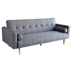 Sarantino Madison Sofa Bed Lounge Couch Futon Furniture Home Dark Grey Linen Suite