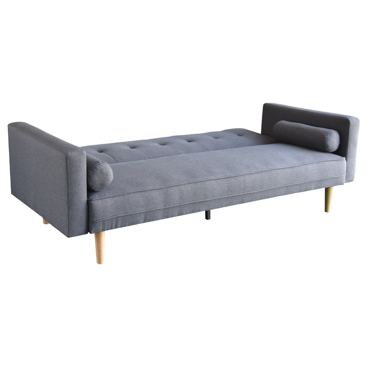 Sarantino Madison Sofa Bed Lounge Couch Futon Furniture Home Dark Grey Linen Suite