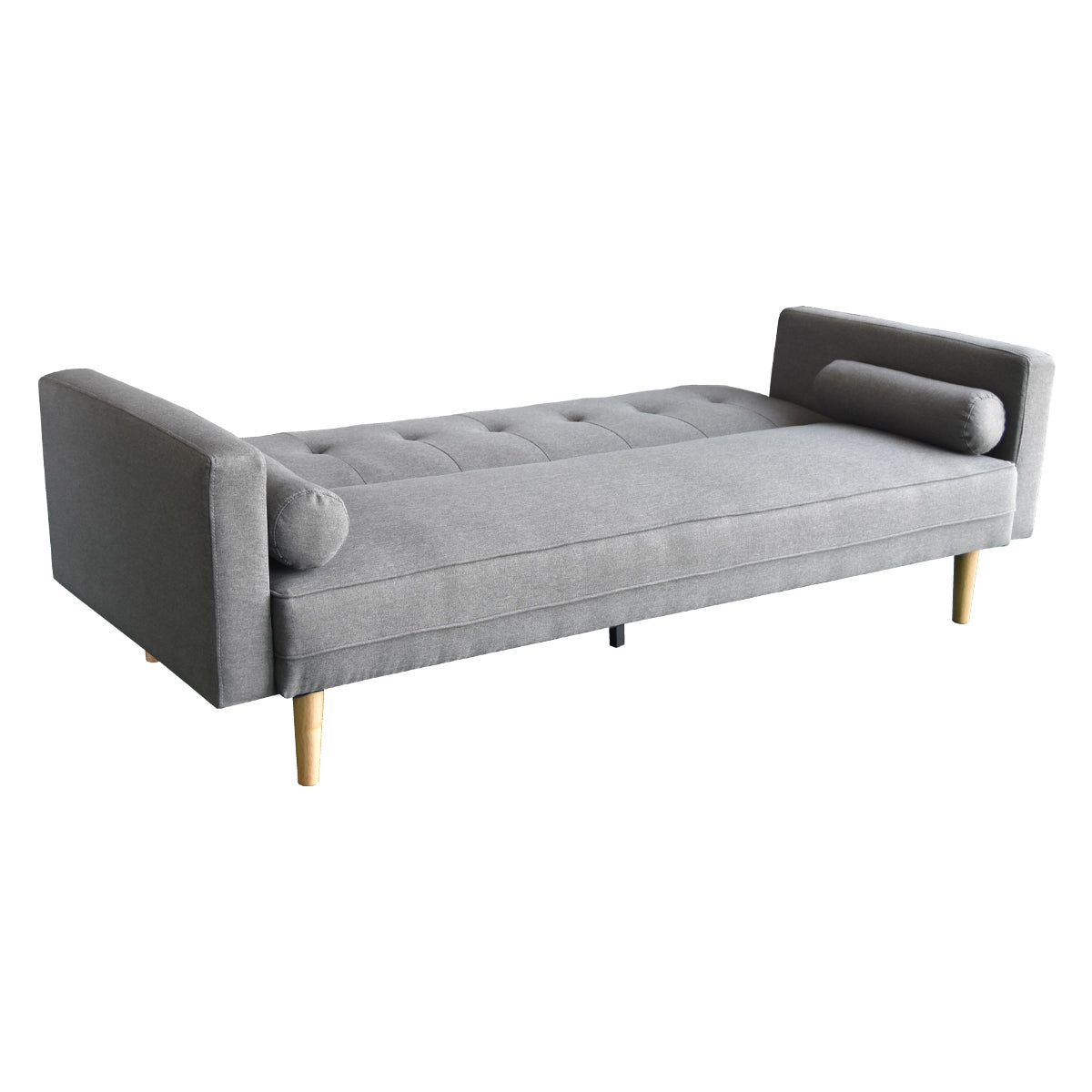 Sarantino Madison Sofa Bed Lounge Couch Futon Furniture Home Light Grey Linen Suite