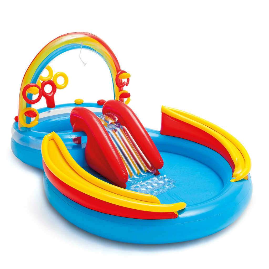 INTEX Inflatable Kids Rainbow Ring Water Play Center Kids AU 57453NP