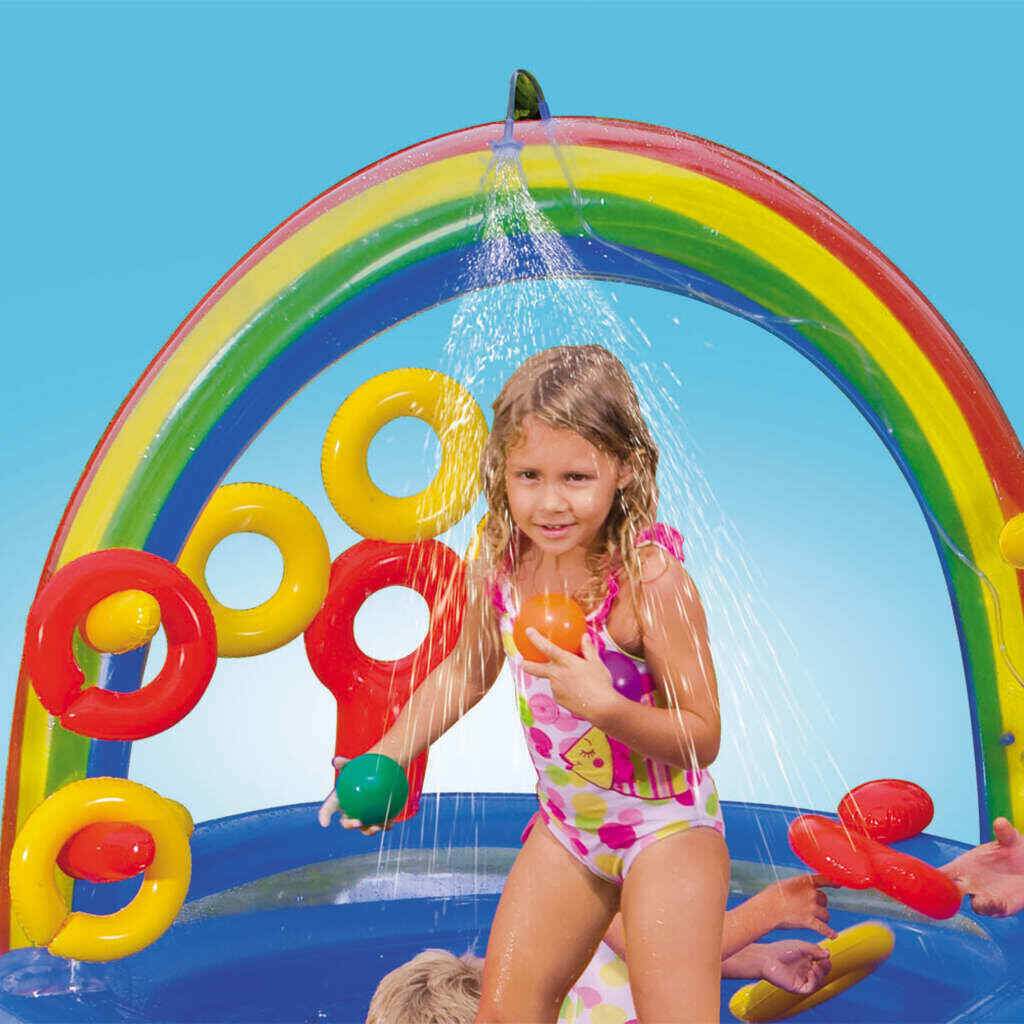 INTEX Inflatable Kids Rainbow Ring Water Play Center Kids AU 57453NP