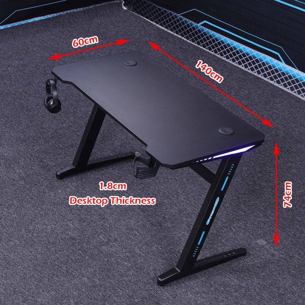 140cm L-Shaped Gaming Desk Desktop PC Computer Desks Desktop Racing Table Office