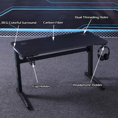 120cm RGB Gaming Desk Desktop PC Computer Desks Desktop Racing Table Office Laptop Home AU