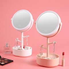 Ecoco Smart LED Light Cosmetic Makeup Mirror USB Touch Screen Home Desk Vanity 360° White