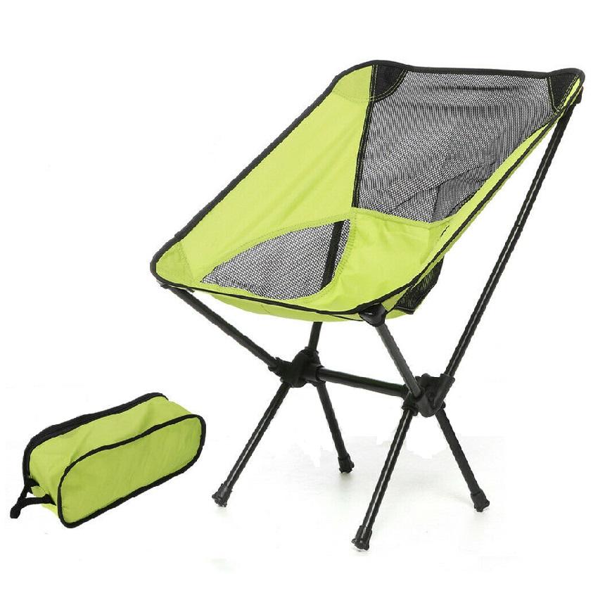 Ultralight Aluminum Alloy Folding Camping Camp Chair Outdoor Hiking Patio Backpacking Orange