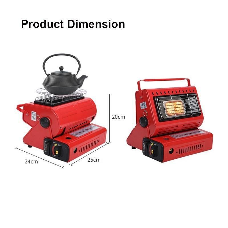 Portable Butane Gas Heater Camping Camp Tent Outdoor Hiking Camper Survival AU Red