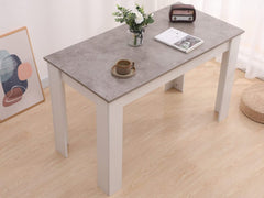 Dining Table Rectangular Wooden 120M-Grey&amp;White