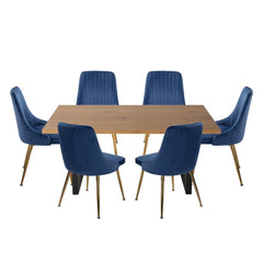 Dinero: Navy Velvet &#038; Natural Table Set