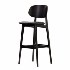 Ban Barstool - Black Dolaro Vinyl Seat - Wenge H Frame