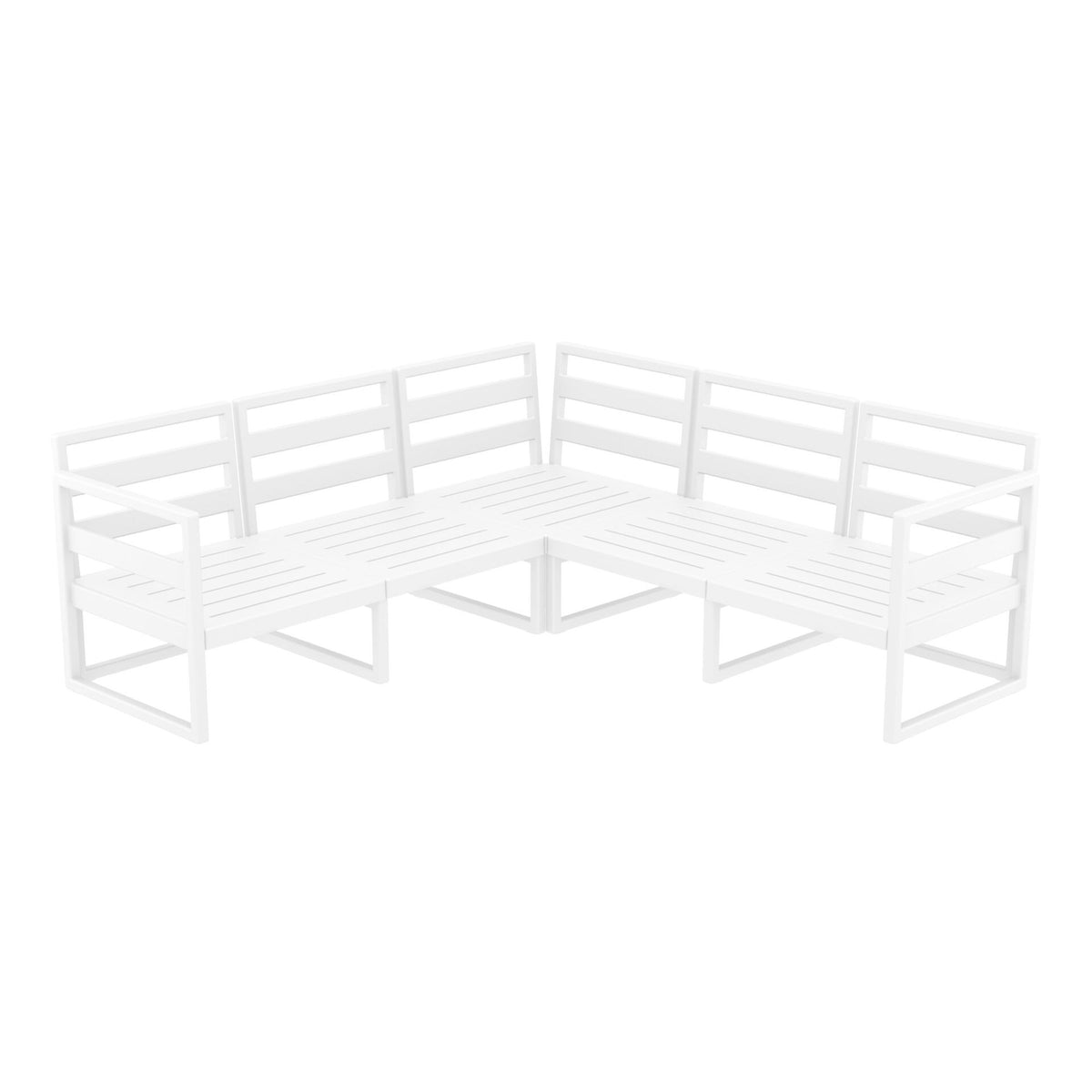 Mykonos Lounge Corner - White - No cushions