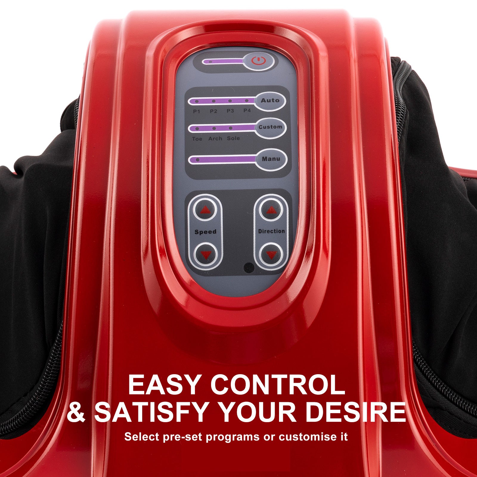 Forever Beauty Red Foot Massager Shiatsu Ankle Kneading Remote