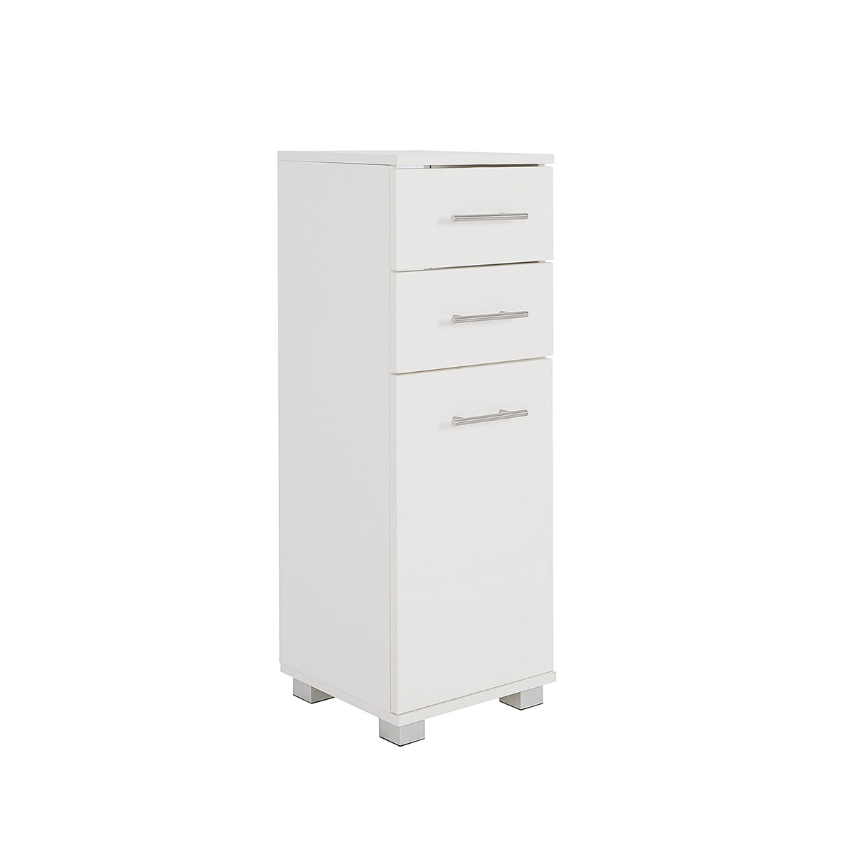 La Bella 88cm White Bathroom Storage Cabinet Drawer Tall Slim