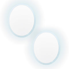 2 Set La Bella LED Wall Mirror Round Touch Anti-Fog Makeup Decor Bathroom Vanity 60cm