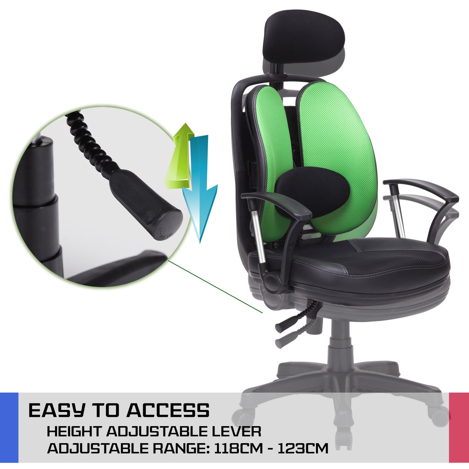 Korean Green Office Chair Ergonomic SUPERB